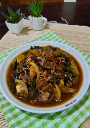 Foto resep Tetelan Sapi & Tomat Ijo Masak Kecap Pedas