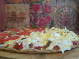 Pizza de harina de trigo serraceno