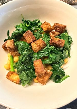 Una foto de Tofu en la Air Fryer