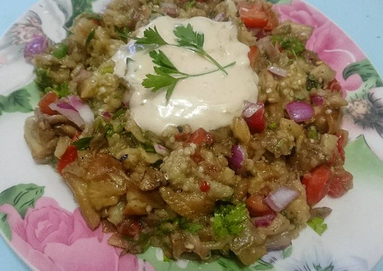 سلطة الباذنجان 🍆 او البابا غنوج