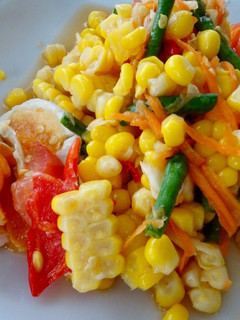 A picture of Sweet Corn Salad with Salted Egg.