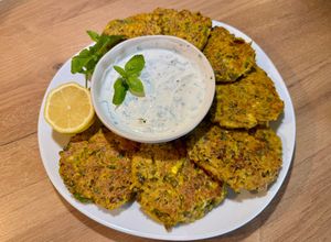 Une photo de Galettes de lentilles, pois chiches et carotte aux épices