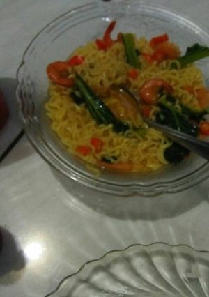 Foto resep Mie kuah udang