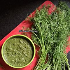 A picture of Dil leaves Chutney.