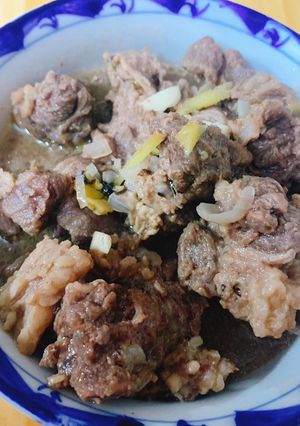Hình của món Diềm bò kho gừng.