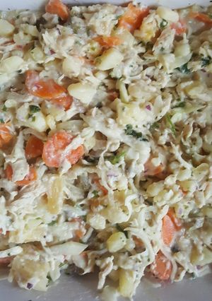 Una foto de Ensalada de pollo.#menosde10