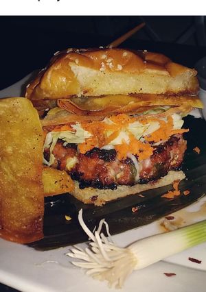 A picture of Grilled Asian Burger Sliders with Spicy Wonton Skins.