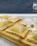 Raviolones rellenos de alcauciles y hojas de remolacha