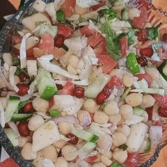 A picture of Chickpeas fresh salad.