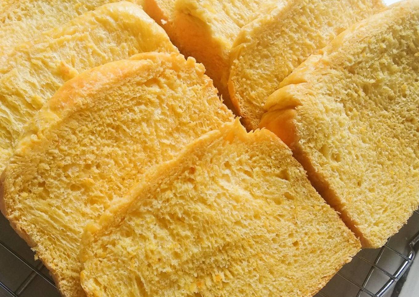 Roti Tawar Kabocha (bisa untuk Donat & Roti Sobek)