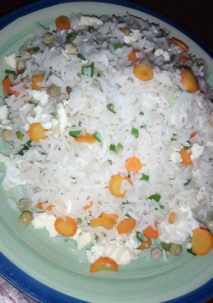 A picture of Malaysian fried rice.