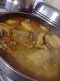 Arroz con azafrán y pollo