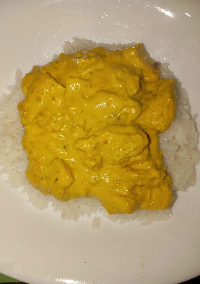 Una foto de Curry de "no pollo" (receta vegana)