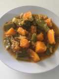 Calabaza con amigas de la huerta