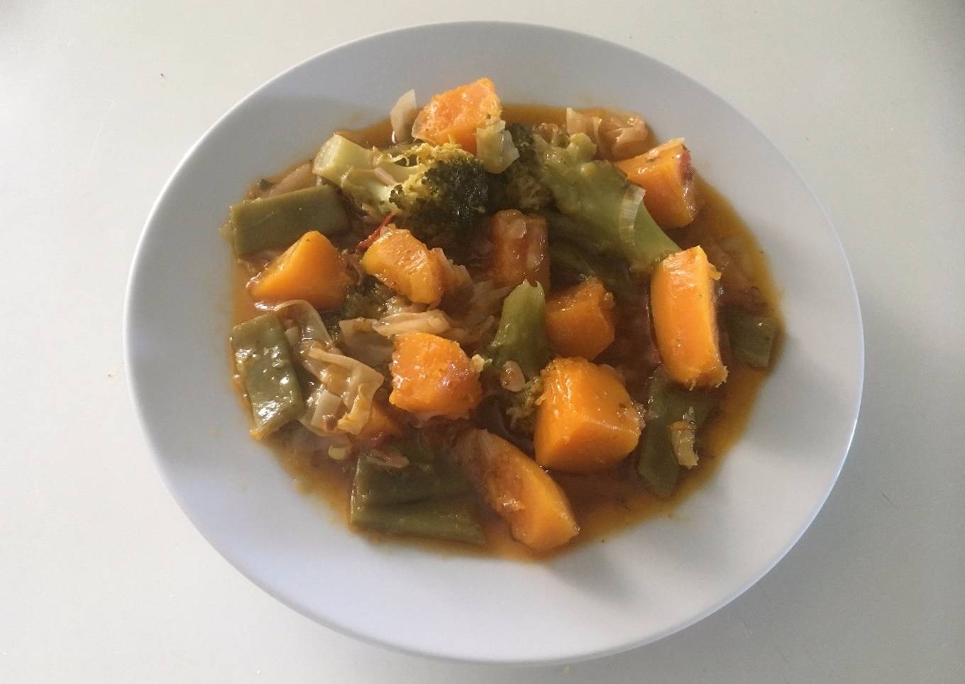 Calabaza con amigas de la huerta