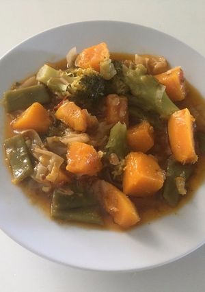 Una foto de Calabaza con amigas de la huerta