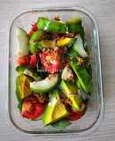 Salad rau càng cua kèm trái cây