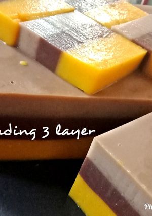 Foto resep Puding 3 layer