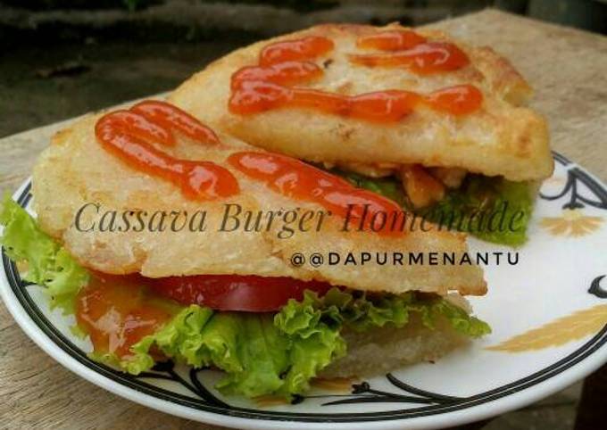 Cassava Burger Homemade, no Msg #indonesiamemasak foto resep utama