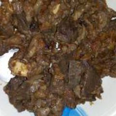 A picture of Fried liver.