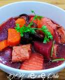 Canh củ hầm nấm hương chay