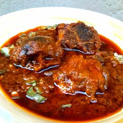 A picture of Pocho and White Okra Soup.