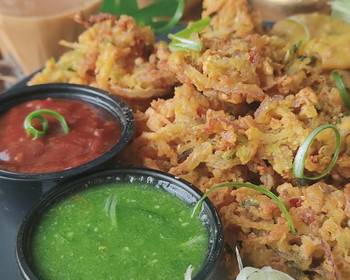 Easy Making Recipe Crispy Onion fritters Restaurant Style