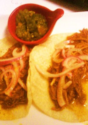 Una foto de Tacos de cochinita pibil