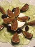 Ensalada - Carpaccio de pepino, higos y ricotta