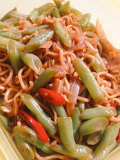 Foto resep Oseng Mie Goreng Buncis (Indomie)