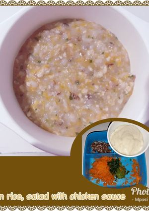 Foto resep Bubur Tim Ayam sauce - MPASI