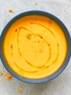 Una foto de Crema de zanahoria y yogur