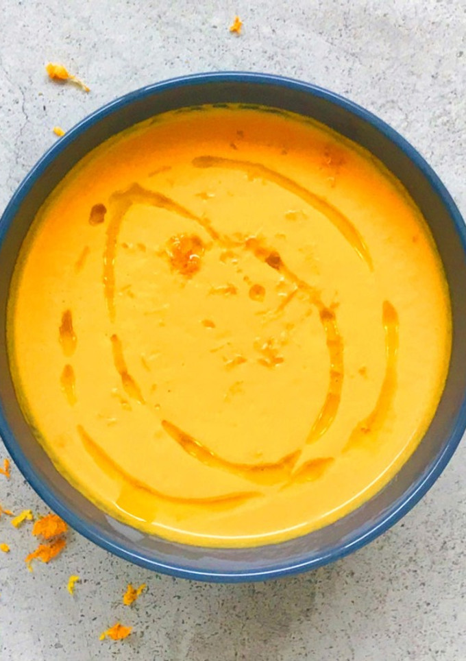 Una foto de Crema de zanahoria y yogur
