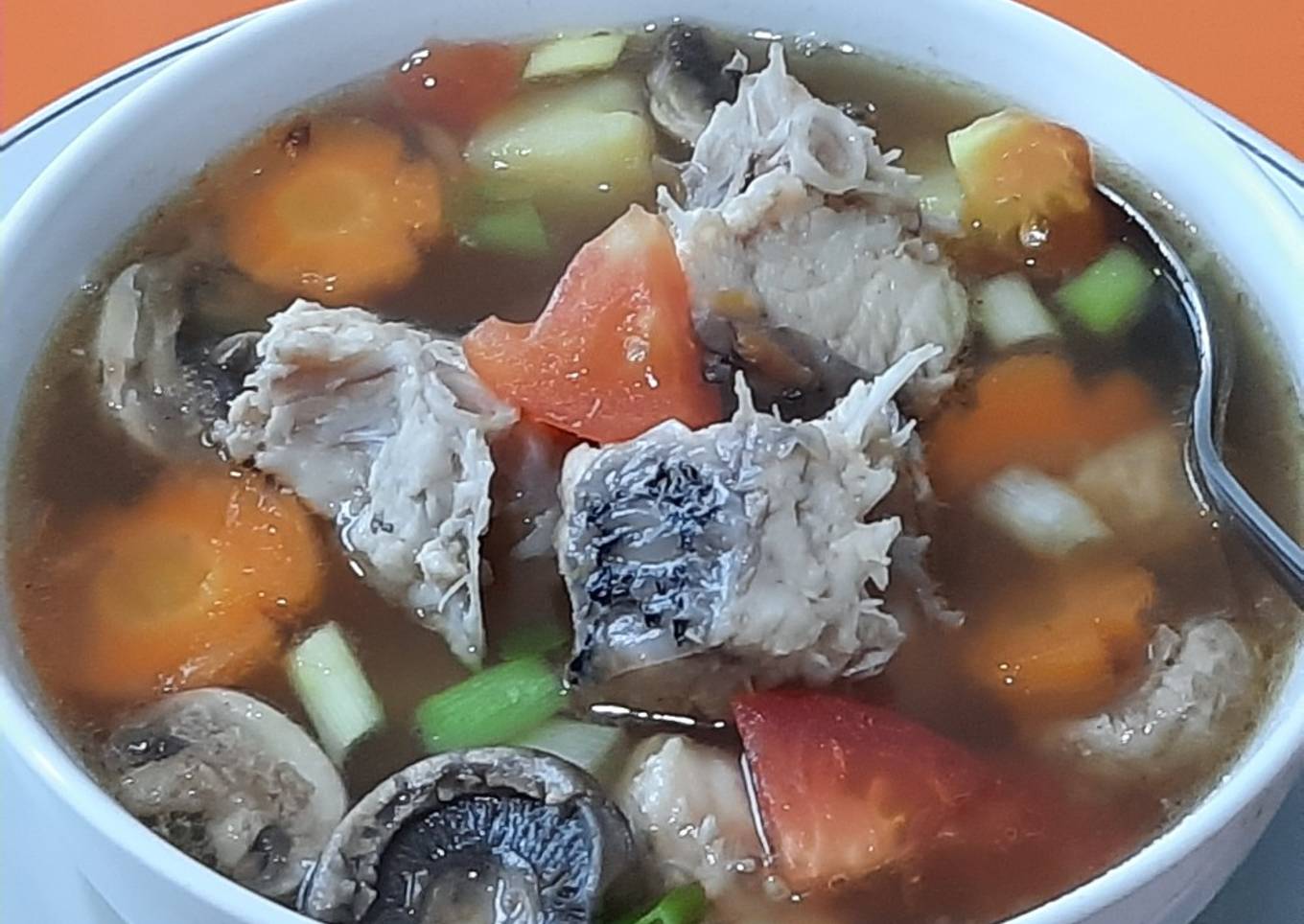 Sop ikan kakap jamur