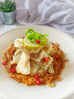 Foto resep Fish Karaage with Peanut Sauce