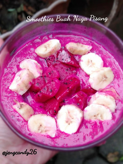 Foto resep 115.Smoothies Buah Naga Pisang