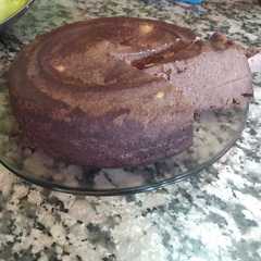 Una foto de Budín de chocolate con harina de maíz (microondas)