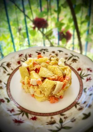 Una foto de Ensalada fría de patata y zanahoria