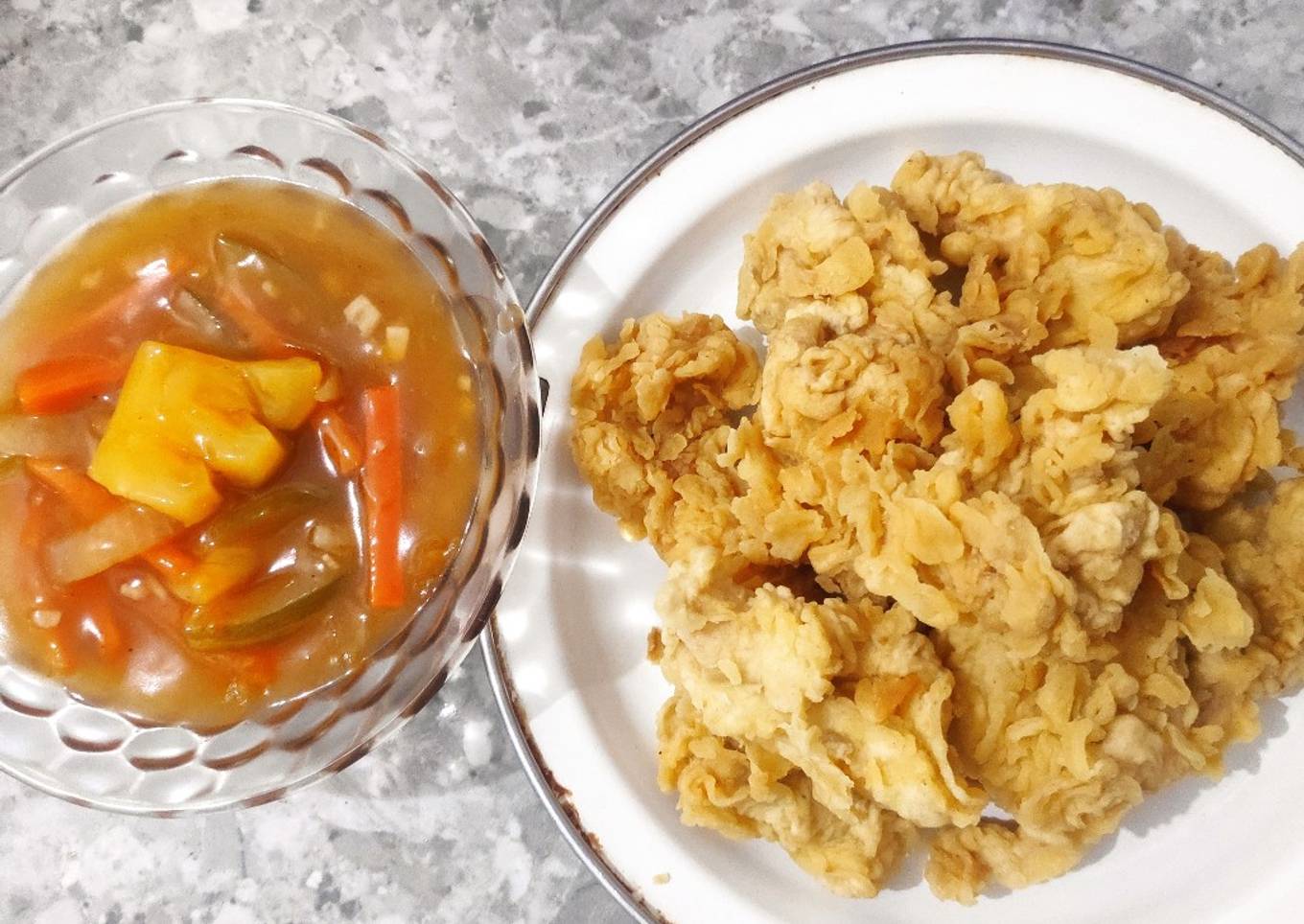 Koloke ayam asam manis
