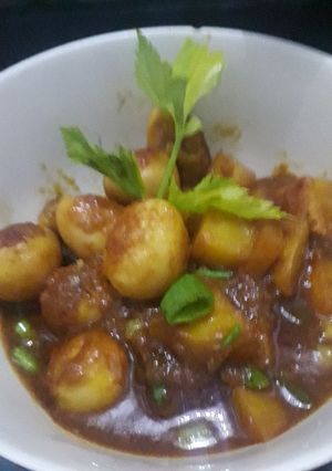 Foto resep 125. Telur puyuh kentang masak kecap