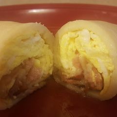 A picture of Mantastic Pancake Breakfast Burrito.