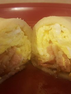 A picture of Mantastic Pancake Breakfast Burrito.