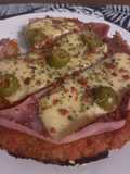Pizza de masa de avena
