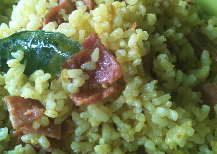 Nasi goreng smooked beef jeruk