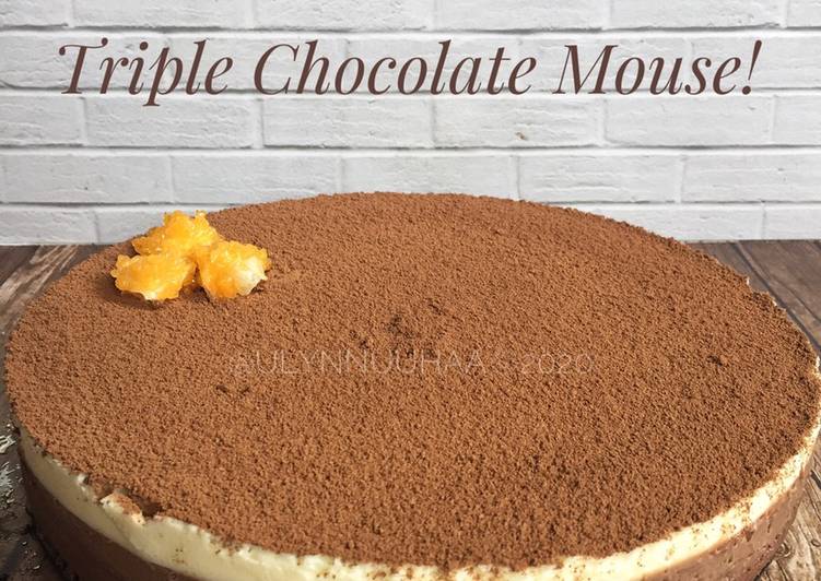 Olahan Triple Chocolate Mouse! (unbake) | Cara Mengolah Triple Chocolate Mouse! (unbake) Yang Sempurna