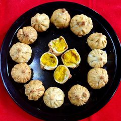 A picture of Mango Cheese Fried Modak.