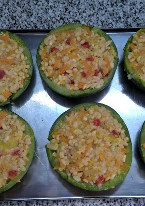 Una foto de Zapallitos rellenos vegetarianos