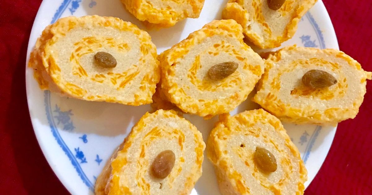 Carrot Halwa Rava Halwa Swiss Roll Recipe by Nilanjana - Cookpad