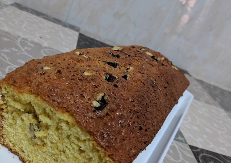 Bizcocho de naranja con nueces