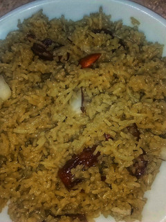A picture of Gur waly chawal.